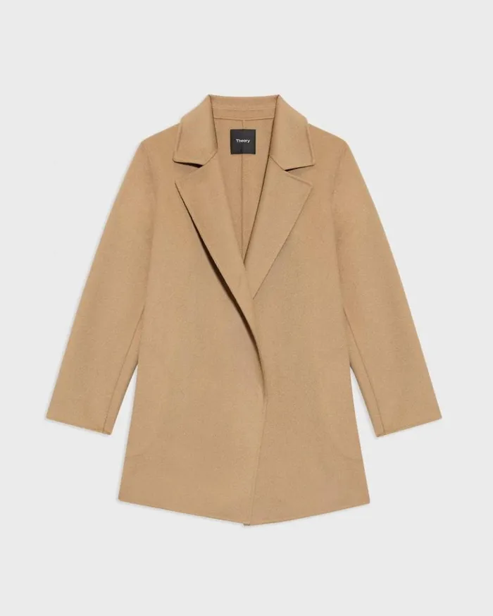 Theory Clairene Jacket In DoubleFace WoolCashmere New Camel Women Outerwear