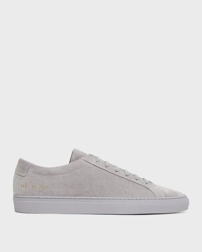 Theory Common Projects Mens Original Achilles Sneakers Warm Grey Men Shoes