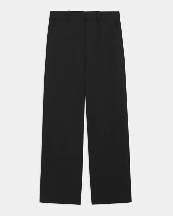 Theory HighWaist StraightLeg Pant In Neoteric Twill Black Women Pants Theory HighWaist StraightLeg Pant In Neoteric Twill Black Women Pants