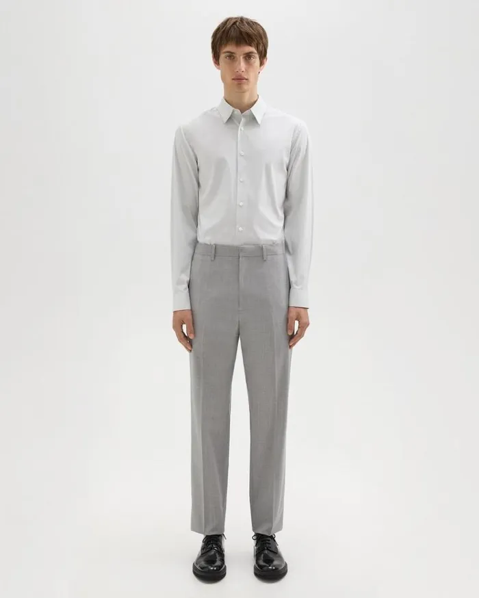 Theory Mayer Pant In Stretch Wool Vapor Melange Men Suits