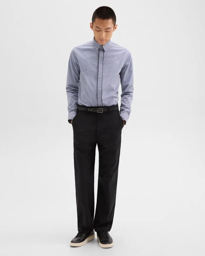 Theory Relaxed Pant In Gabardine Black Men Pants