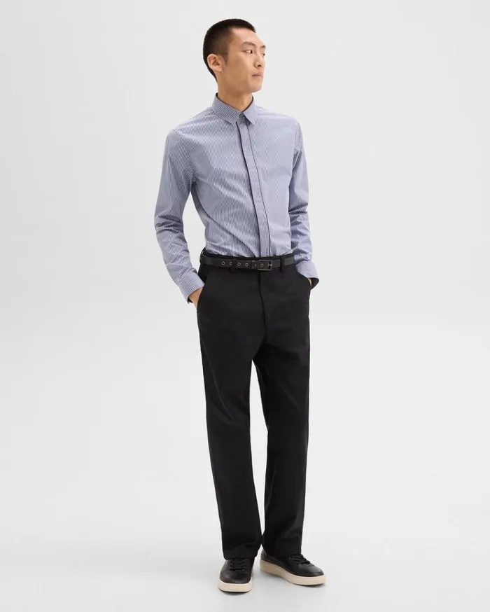 Theory Relaxed Pant In Gabardine Black Men Pants