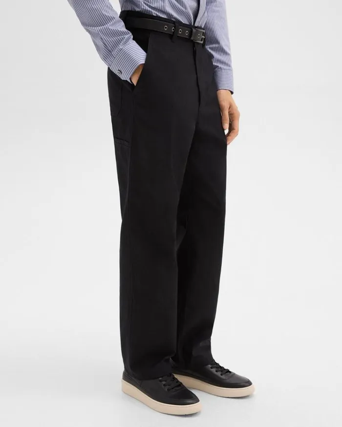 Theory Relaxed Pant In Gabardine Black Men Pants