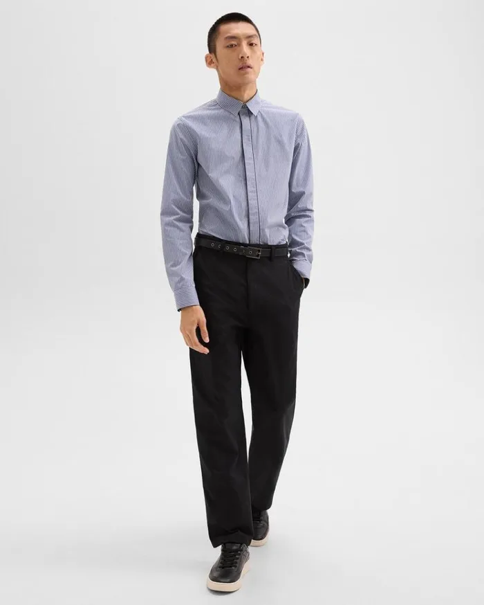 Theory Relaxed Pant In Gabardine Black Men Pants