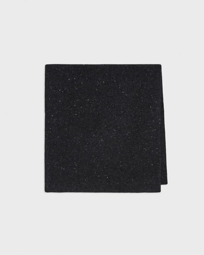 Theory Scarf In Donegal WoolCashmere Charcoal Multi Women Hats Gloves Scarves Theory Scarf In Donegal WoolCashmere Charcoal Multi Women Hats Gloves Scarves