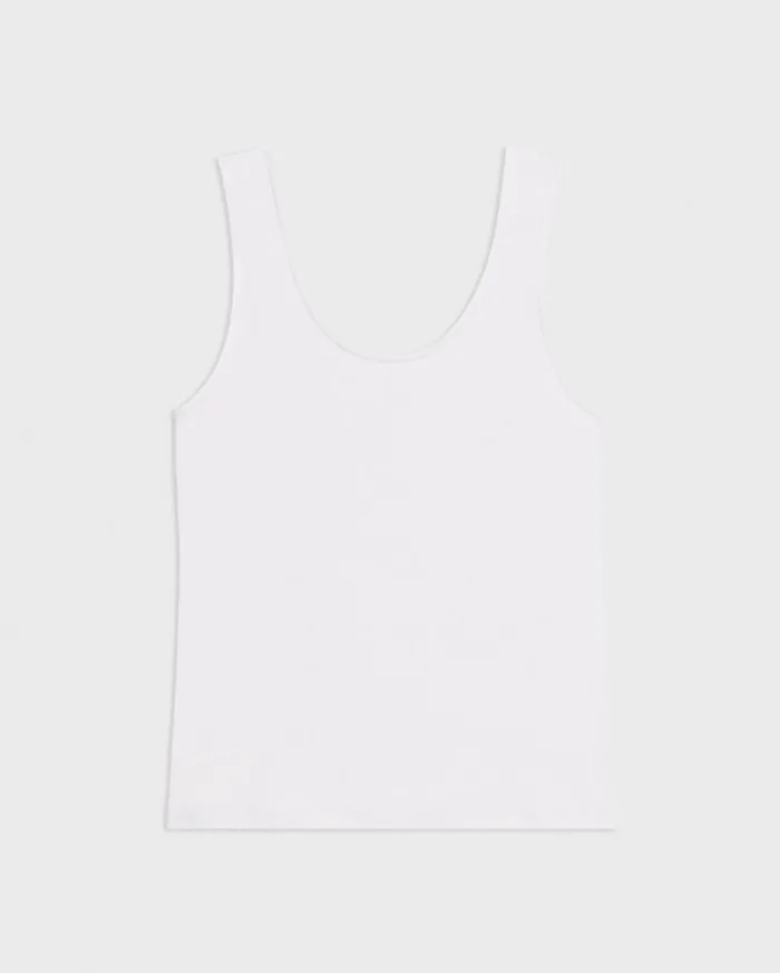 Theory Scoop Neck Tank Top In Rib Knit Viscose White Women TShirts Tank Tops Theory Scoop Neck Tank Top In Rib Knit Viscose White Women TShirts Tank Tops