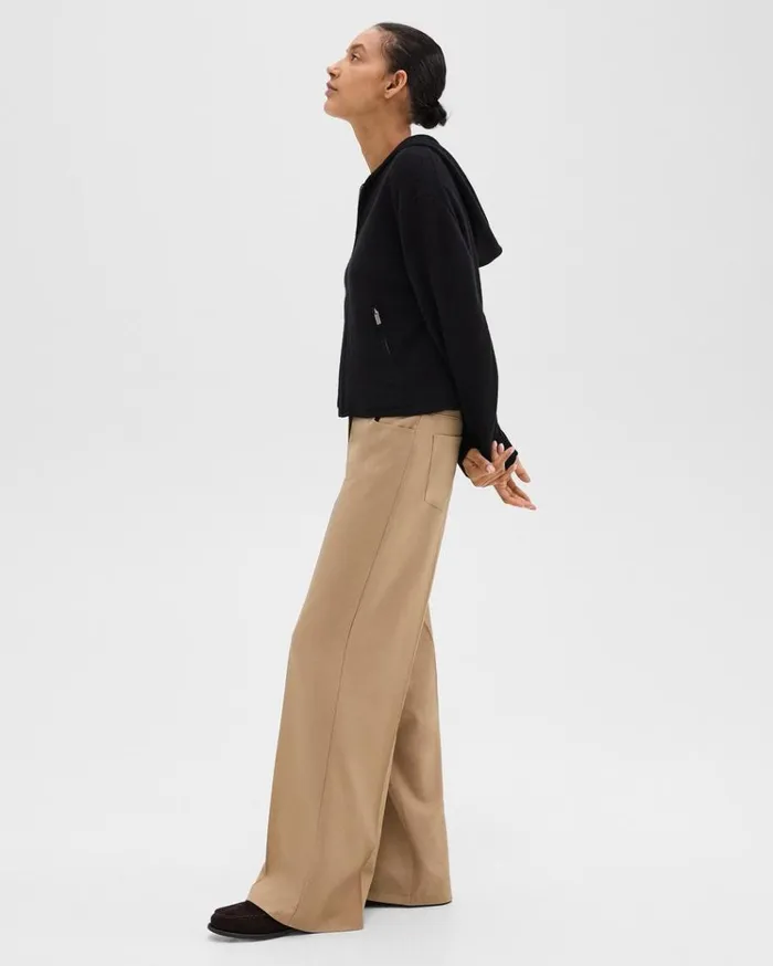 Theory StraightLeg 5Pocket Pant In Stretch Flannel New Camel Women Pants Theory StraightLeg 5Pocket Pant In Stretch Flannel New Camel Women Pants
