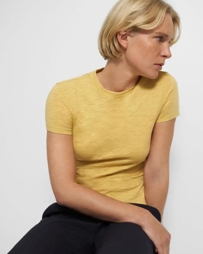 Theory Tiny Tee In Organic Slub Cotton Sun Women TShirts Tank Tops