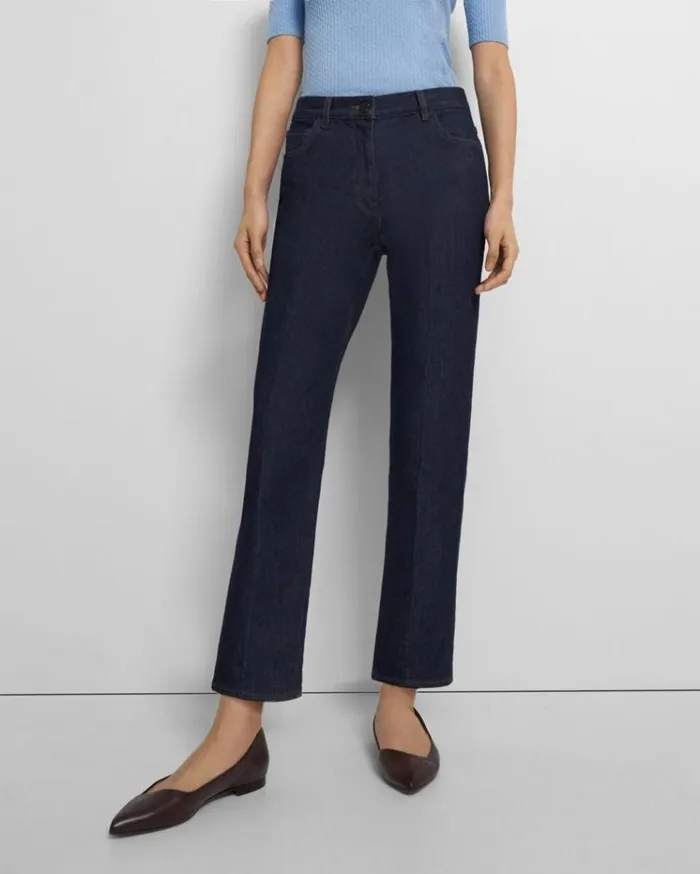 Theory Treeca Jean In Washed Denim Indigo Women Pants Theory Treeca Jean In Washed Denim Indigo Women Pants
