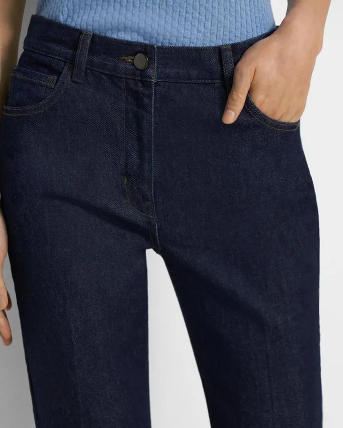 Theory Treeca Jean In Washed Denim Indigo Women Pants Theory Treeca Jean In Washed Denim Indigo Women Pants