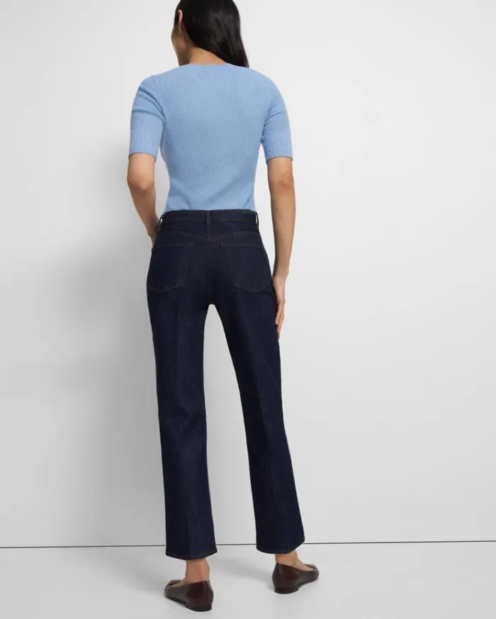 Theory Treeca Jean In Washed Denim Indigo Women Pants Theory Treeca Jean In Washed Denim Indigo Women Pants