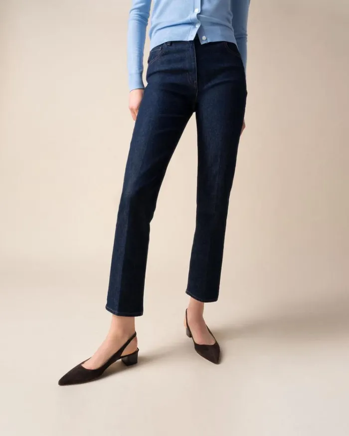 Theory Treeca Jean In Washed Denim Indigo Women Pants Theory Treeca Jean In Washed Denim Indigo Women Pants