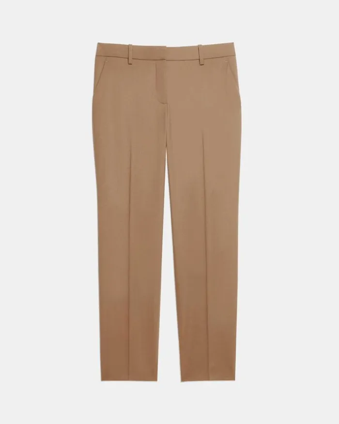 Theory Treeca Pant In Good Wool Camel Women Pants