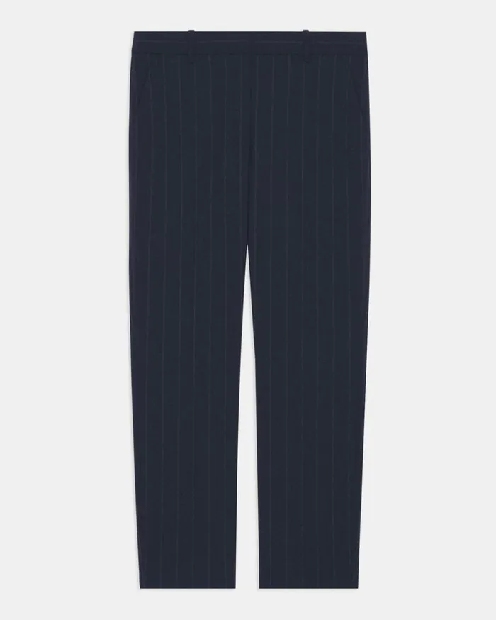 Theory Treeca Pant In Good Wool Deep Navy Women Pants