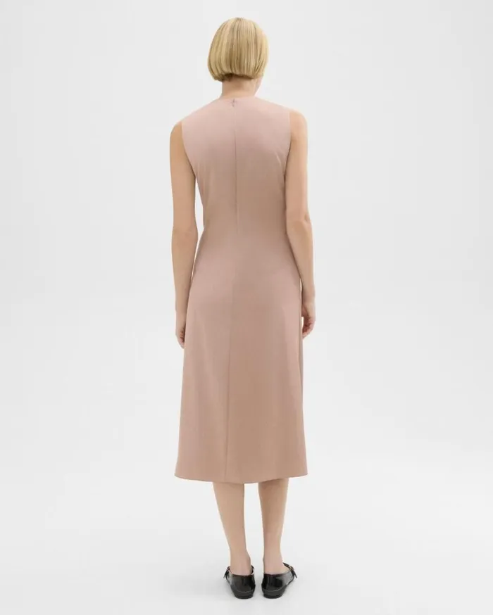 Theory Twisted Midi Dress Sakura Women Dresses