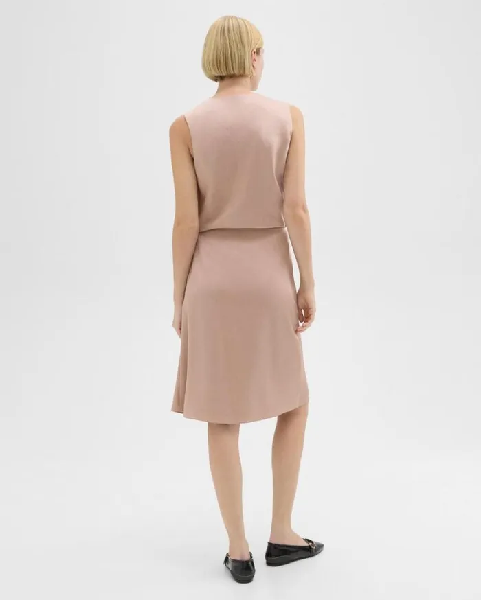 Theory Twisted Midi Skirt Sakura Women Skirts