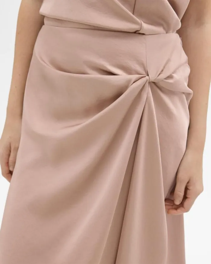 Theory Twisted Midi Skirt Sakura Women Skirts