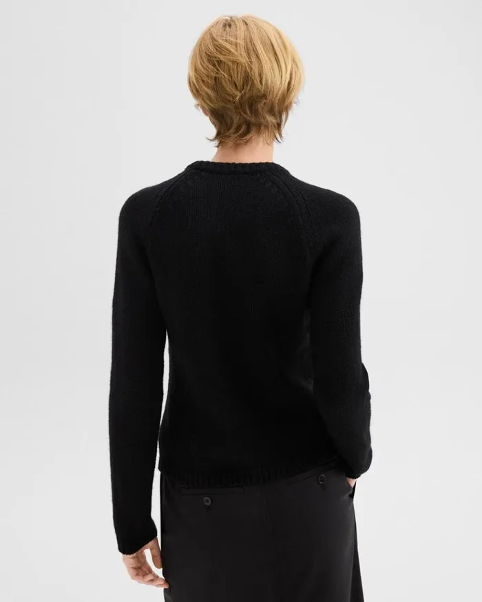 Theory ZipUp Cardigan In Felted WoolCashmere Black Women Sweaters Cardigans