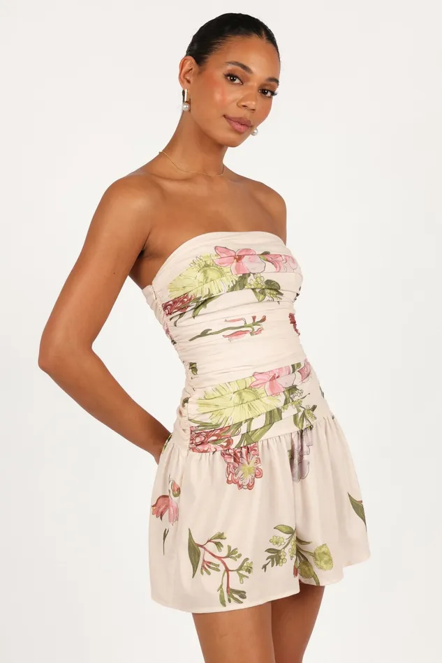Tiff Strapless Mini Native Flora Women Strapless Dresses Petal and Pup