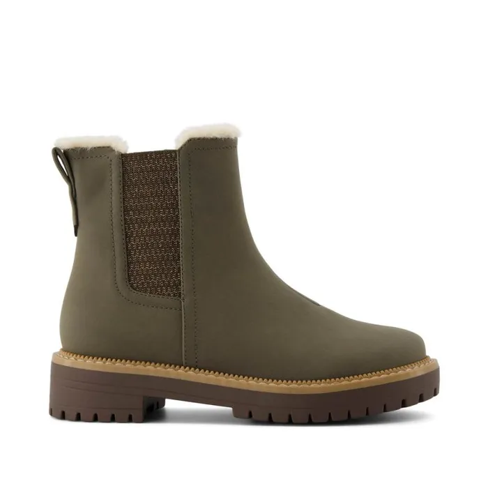 Toms Boots and Booties Bennet Kids Boot Canteen Nubuck Pu With Faux Fur 8211 Kids Toms Boots and Booties Bennet Kids Boot Canteen Nubuck Pu With Faux Fur 8211 Kids