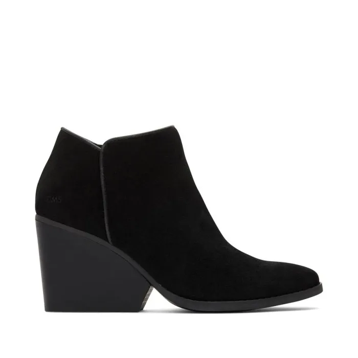 Toms Boots and Booties Hadley Heeled Boot Black Suede 8211 Women