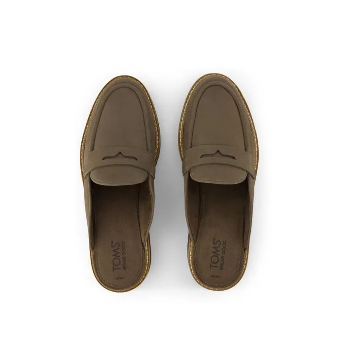 Toms Flats and Loafers Cara Mule Loafer Canteen Green 8211 Women Toms Flats and Loafers Cara Mule Loafer Canteen Green 8211 Women