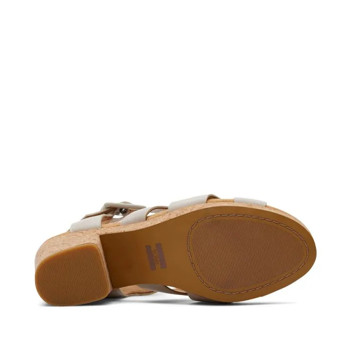 Toms Heels and Wedges Ava Sandal Putty Natural 8211 Women Toms Heels and Wedges Ava Sandal Putty Natural 8211 Women