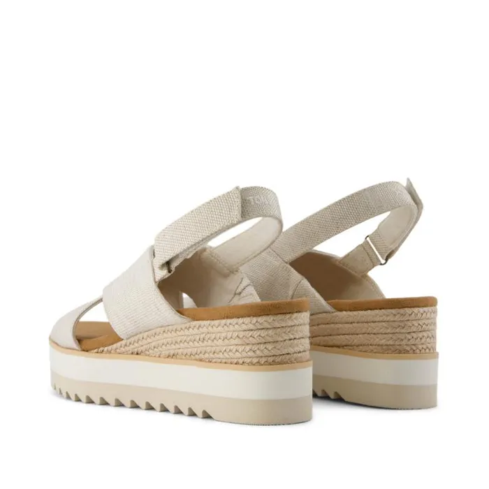 Toms Heels and Wedges Diana Crossover Wedge Sandal Natural 8211 Women Toms Heels and Wedges Diana Crossover Wedge Sandal Natural 8211 Women