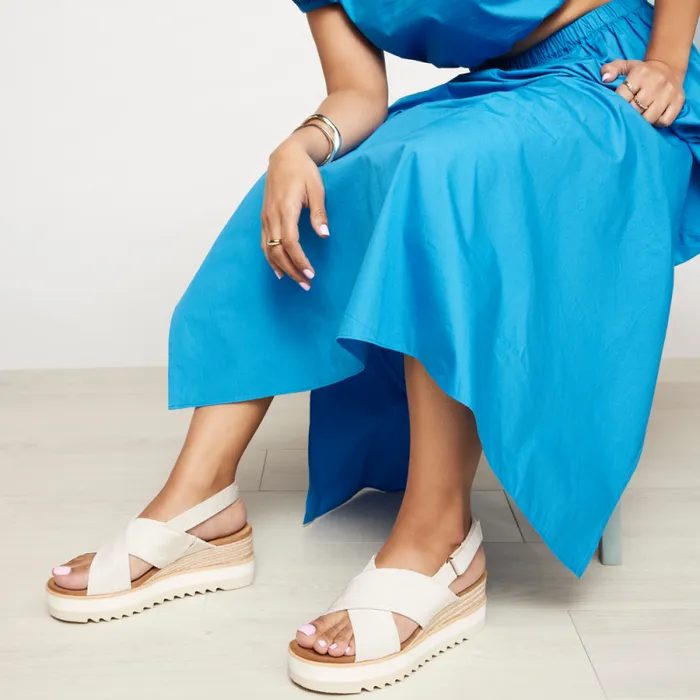 Toms Heels and Wedges Diana Crossover Wedge Sandal Natural 8211 Women Toms Heels and Wedges Diana Crossover Wedge Sandal Natural 8211 Women