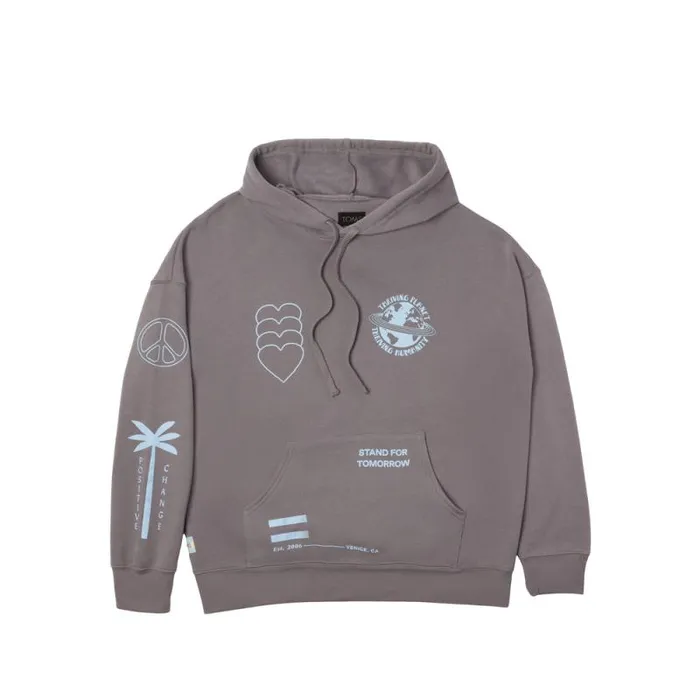 Toms Sweatshirts Multi Graphic Fleece Hoodie Grey 8211 Gear