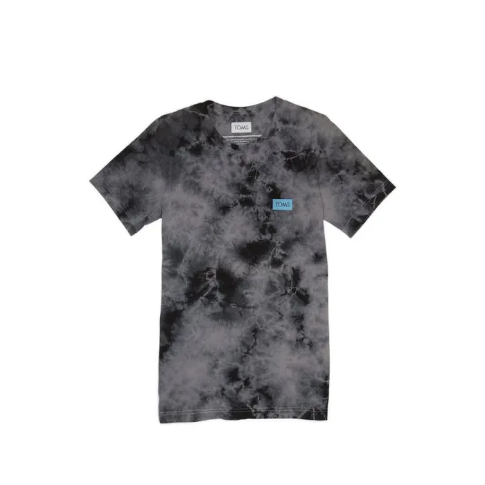 Toms Tees TOMS Logo Short Sleeve Crew Tee Black Tie Dye 8211 Gear