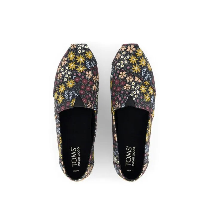 Toms TOMS Classics Alpargata Cloudbound Black Wildflowers 8211 Women Toms TOMS Classics Alpargata Cloudbound Black Wildflowers 8211 Women