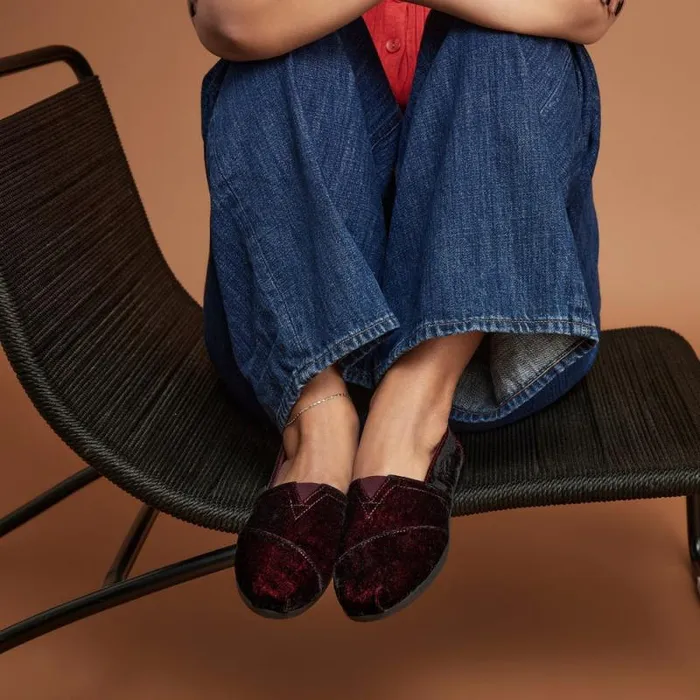 Toms TOMS Classics Alpargata Cloudbound Burgundy Jewel Velvet 8211 Women Toms TOMS Classics Alpargata Cloudbound Burgundy Jewel Velvet 8211 Women