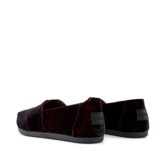 Toms TOMS Classics Alpargata Cloudbound Burgundy Jewel Velvet 8211 Women Toms TOMS Classics Alpargata Cloudbound Burgundy Jewel Velvet 8211 Women