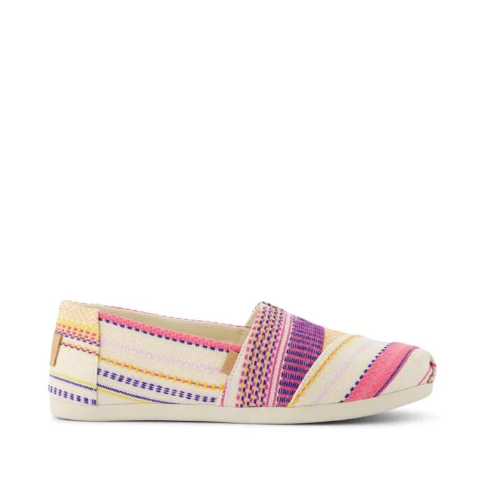Toms TOMS Classics Alpargata Cloudbound Fuchsia Sunset Woven Stripes 8211 Women