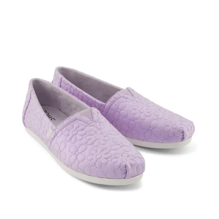Toms TOMS Classics Alpargata Cloudbound Purple Iridescent Quilted Daisies 8211 Women Toms TOMS Classics Alpargata Cloudbound Purple Iridescent Quilted Daisies 8211 Women