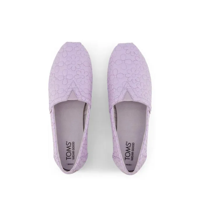Toms TOMS Classics Alpargata Cloudbound Purple Iridescent Quilted Daisies 8211 Women Toms TOMS Classics Alpargata Cloudbound Purple Iridescent Quilted Daisies 8211 Women