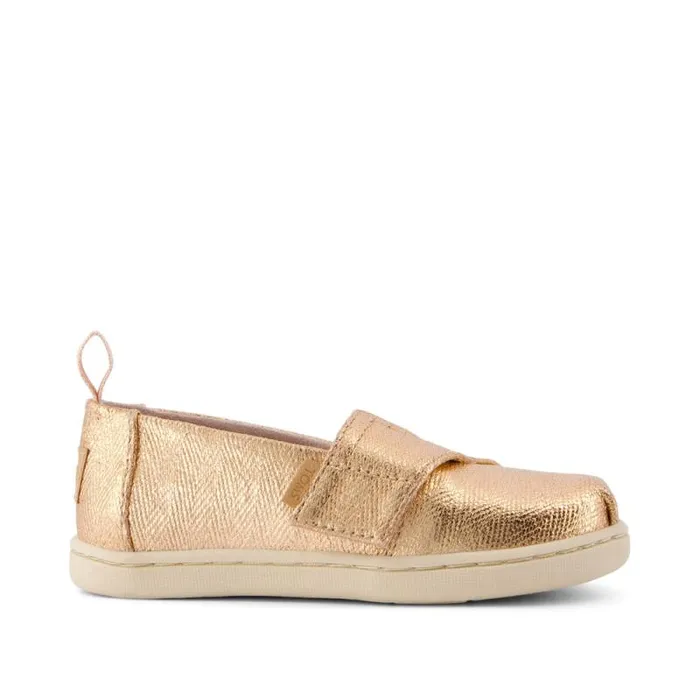 Toms TOMS Classics Alpargata Toddler Shoe Rose Gold Metallic Herringbone 8211 KidsWomen Toms TOMS Classics Alpargata Toddler Shoe Rose Gold Metallic Herringbone 8211 KidsWomen