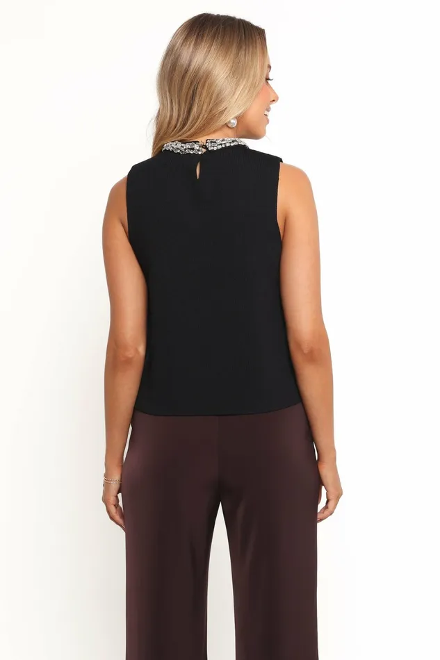 Tops Emma Embellished Top Black 8211 Petal and Pup Women