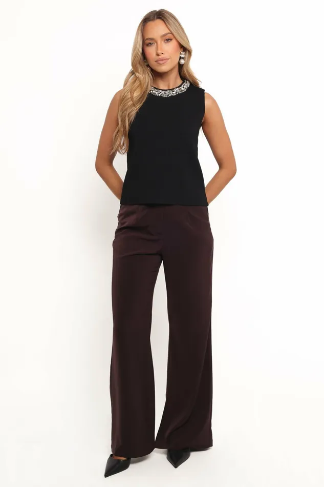 Tops Emma Embellished Top Black 8211 Petal and Pup Women