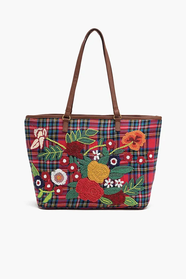Totes America and Beyond Women Glamorous Embellished Shopper BagRuby Grid