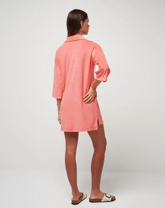 TravisMathew BRUNCH ME BABY TERRY DRESS Shell Pink Women Dresses TravisMathew BRUNCH ME BABY TERRY DRESS Shell Pink Women Dresses