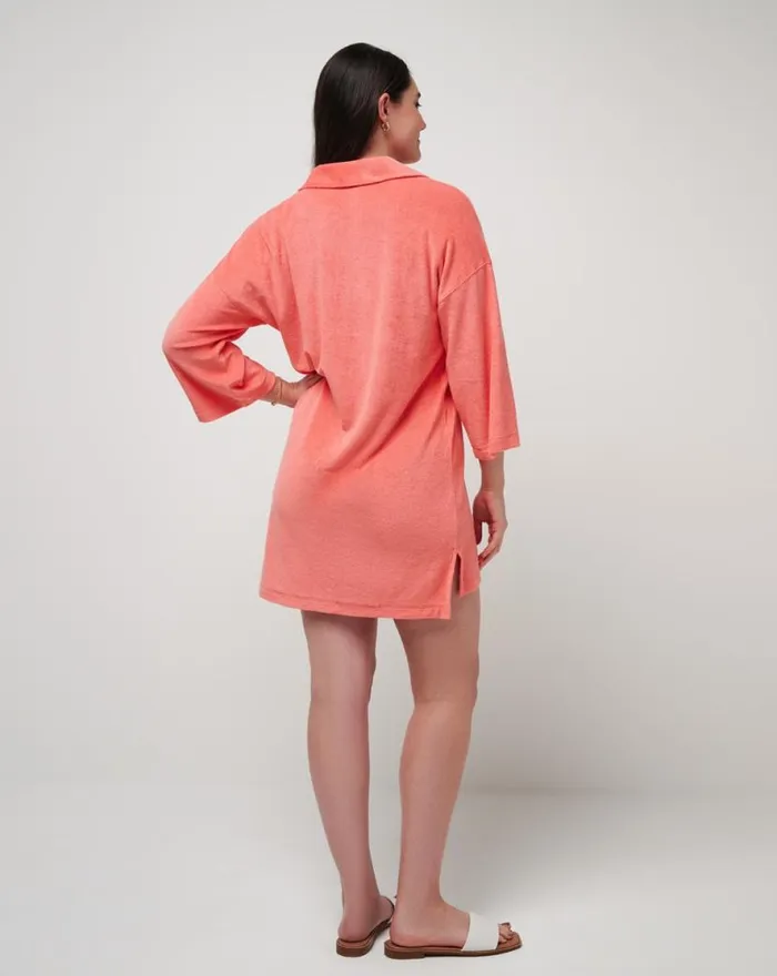 TravisMathew BRUNCH ME BABY TERRY DRESS Shell Pink Women Dresses TravisMathew BRUNCH ME BABY TERRY DRESS Shell Pink Women Dresses