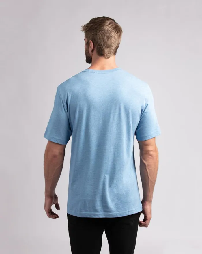 TravisMathew CATCHIN039 AIR TEE Heather Blue Men Tees TravisMathew CATCHIN039 AIR TEE Heather Blue Men Tees