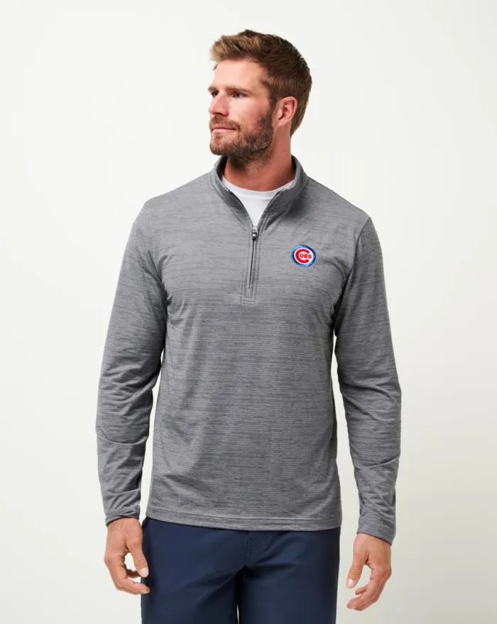 TravisMathew CHICAGO CUBS THE HEATER QUARTER ZIP Sleetquiet Shade Men Quarter Zips TravisMathew CHICAGO CUBS THE HEATER QUARTER ZIP Sleetquiet Shade Men Quarter Zips