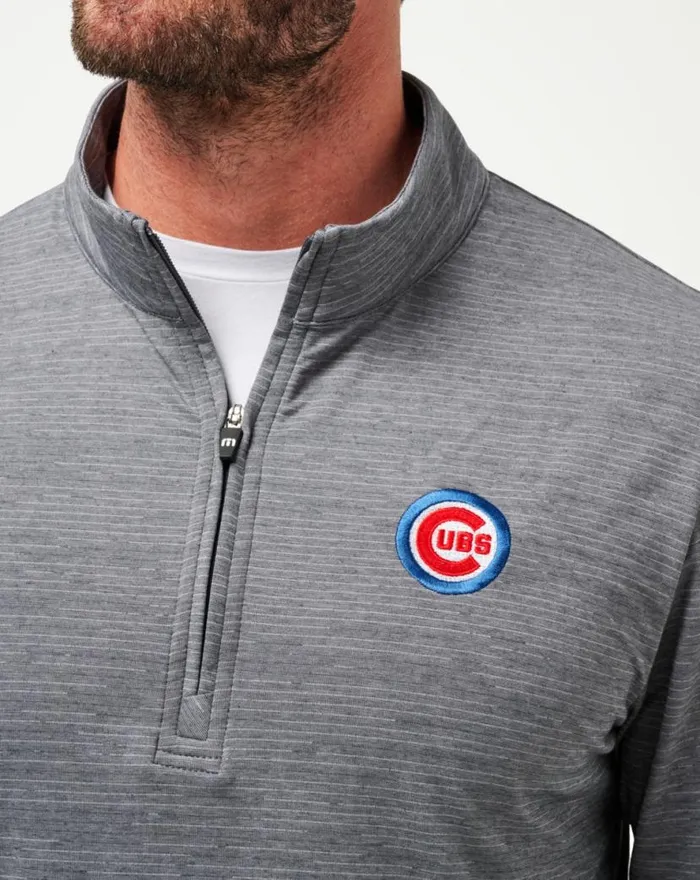 TravisMathew CHICAGO CUBS THE HEATER QUARTER ZIP Sleetquiet Shade Men Quarter Zips TravisMathew CHICAGO CUBS THE HEATER QUARTER ZIP Sleetquiet Shade Men Quarter Zips