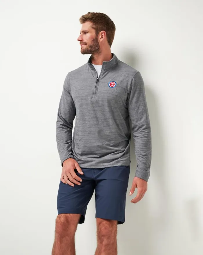 TravisMathew CHICAGO CUBS THE HEATER QUARTER ZIP Sleetquiet Shade Men Quarter Zips TravisMathew CHICAGO CUBS THE HEATER QUARTER ZIP Sleetquiet Shade Men Quarter Zips