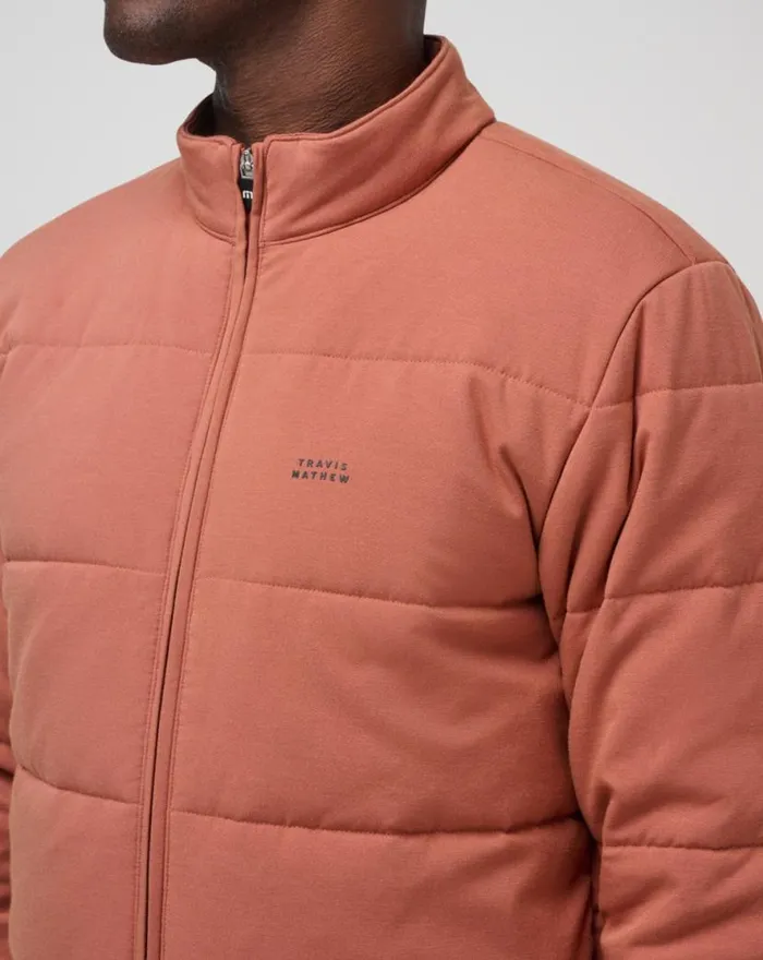 TravisMathew CLIMATE DROP JACKET Heather Copper Men Jackets TravisMathew CLIMATE DROP JACKET Heather Copper Men Jackets