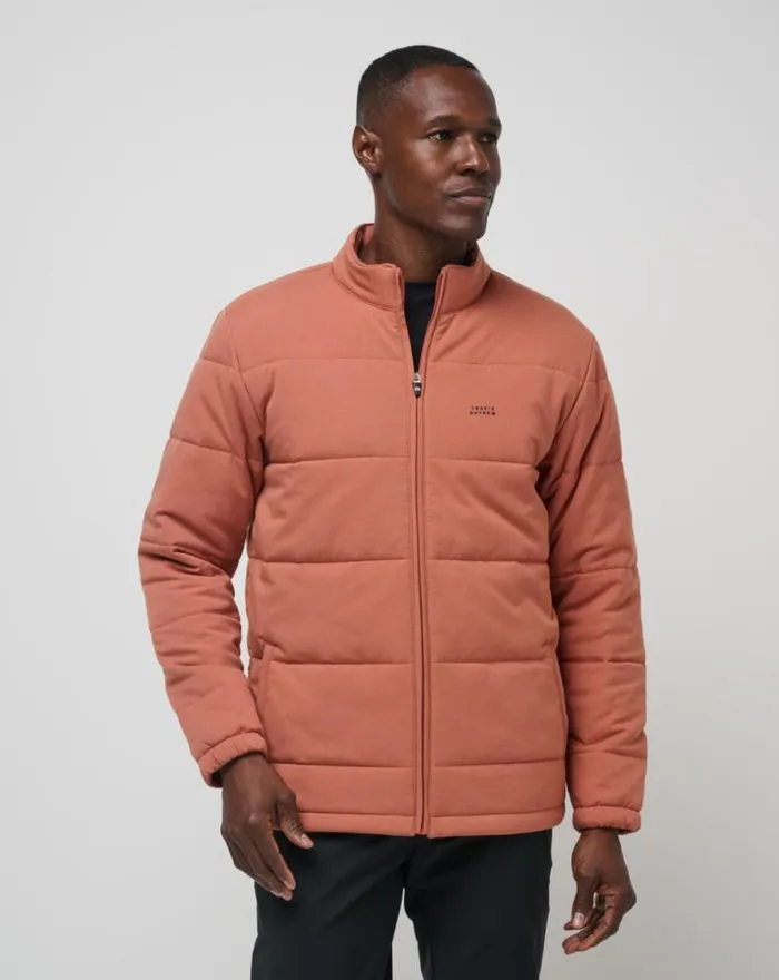 TravisMathew CLIMATE DROP JACKET Heather Copper Men Jackets TravisMathew CLIMATE DROP JACKET Heather Copper Men Jackets