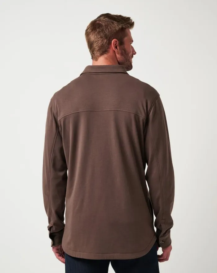 TravisMathew CLOUD SHIRT JACKET Chocolate Men ButtonUps TravisMathew CLOUD SHIRT JACKET Chocolate Men ButtonUps
